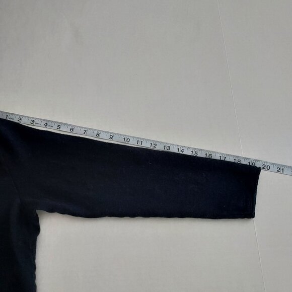 WHYCI Milano Lana Wool Blend Cowl Neck Navy Blue Pullover Sweater Size 12 - Picture 3 of 10